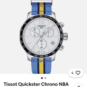 Tissot Quickster Chrono NBA Watch with Blue and Yellow Emblem
